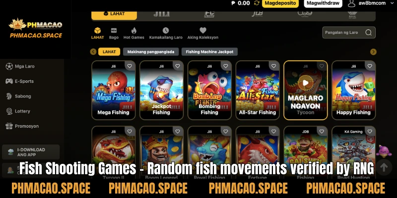 Fish Shooting Games – Random fish movements verified by RNG