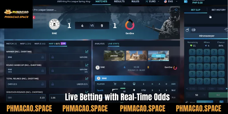 Live Betting with Real-Time Odds