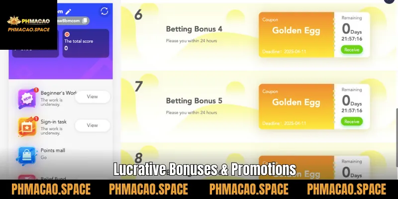 Lucrative Bonuses & Promotions