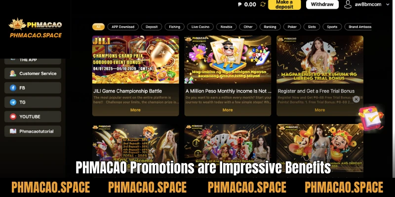 PHMACAO Promotions are Impressive Benefits