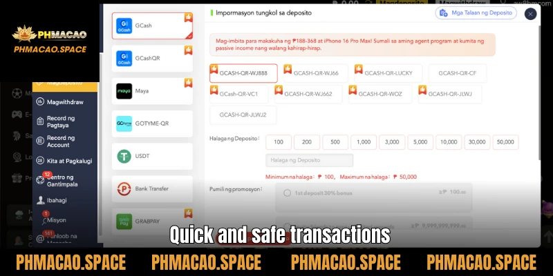 Quick and safe transactions