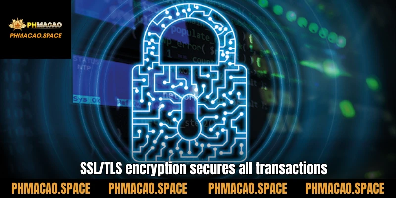 SSL/TLS encryption secures all transactions