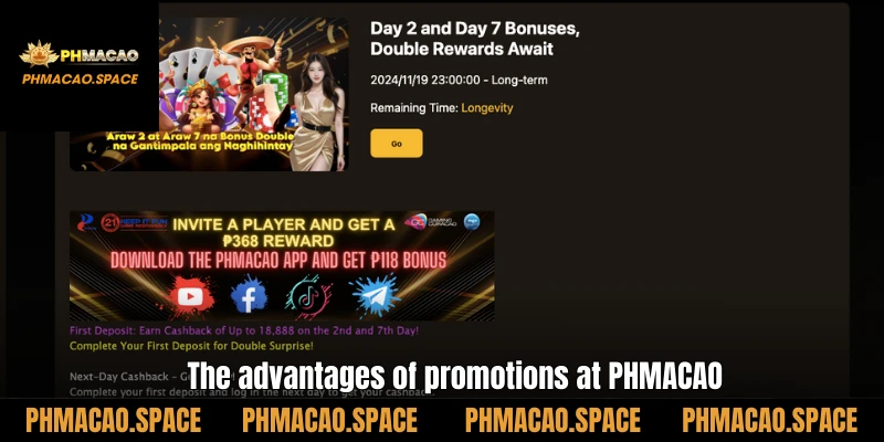 The advantages of promotions at PHMACAO