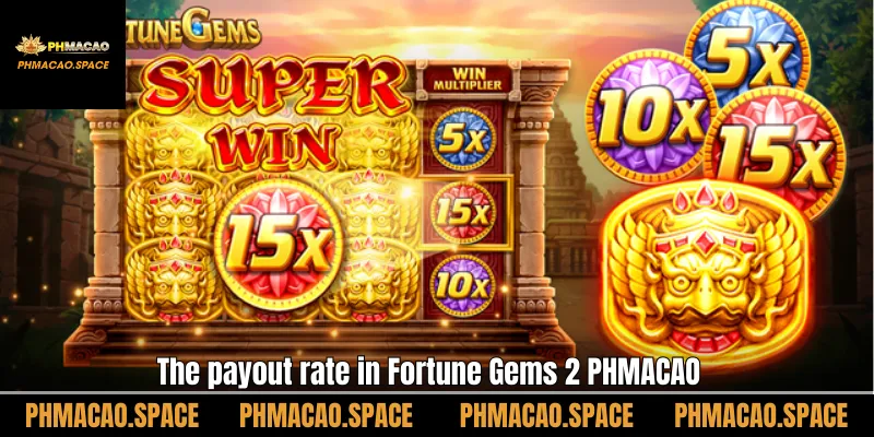 The payout rate in Fortune Gems 2 PHMACAO