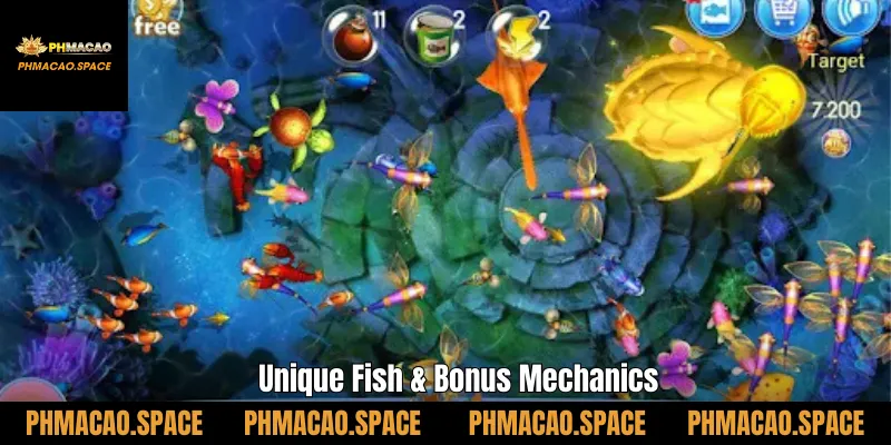 Unique Fish & Bonus Mechanics